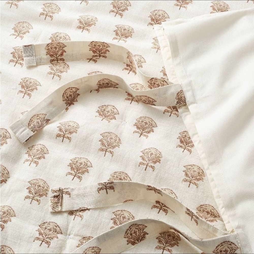 King Lofty Cotton Slub Woodblock Print Floral Quilt Sham- Threshold Studio McGee - Picture 4 of 7